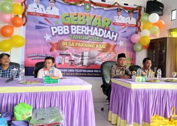 Gebyar Pembayaran pajak Desa Pakning Asal Secara resmi di buka . (Foto/Darwis).