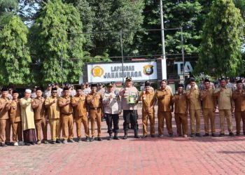 Kapolres Langkat Terima Penghargaan dari 18 Kepala Desa Kec. Tanjungpura. (Foto/Jhon).
