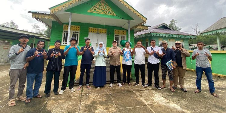 BWI Lingga Gandeng BPN dan KUA Ukur Tanah Wakaf Rumah Ibadah. (Foto/Handoyo).