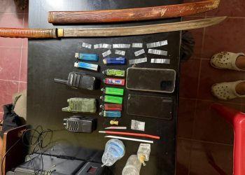 Polsek Tanjung Pura Gagalkan Peredaran Sabu Dan Mengamankan Berbagai Barang Bukti. (Foto/Jhon).