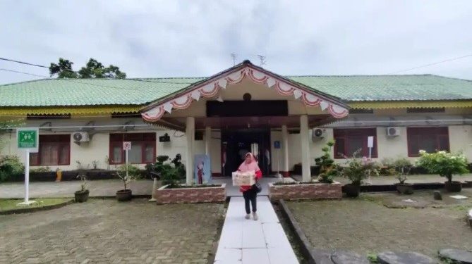 Kantor Dinas Pendidikan Kabupaten Langkat, Sumatera Utara di Stabat. (Foto/Supriadi).
