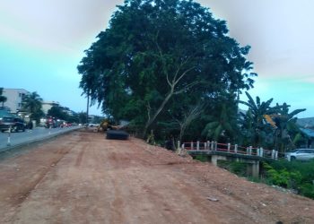 Pemko Batam Kebut Pekerjaan Pembangunan Jalan Tengku Sulung Batam Kota. (Foto/Darminto).