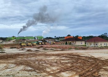 Desak penindakan terhadap angkutan operasional PT.BSS yang merusak jalan Muratara. (Foto/Dika).