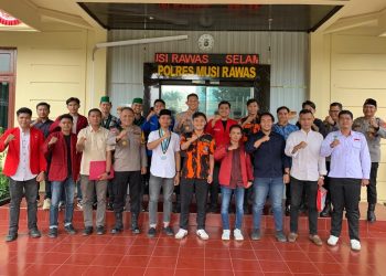 Sinergitas "Nyago Musi Rawas", Kapolres Sambut Hangat Kunjungan Mahasiswa dan OKP Cipayung. (Foto/Igo).