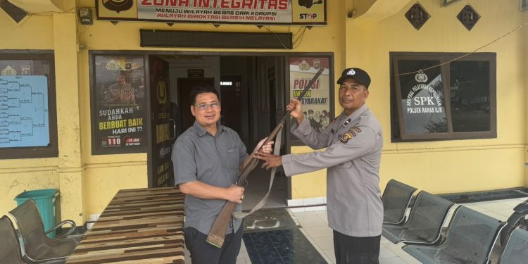 Polres Muratara Polsek Rawas Ilir Melakukan operasi Senpi Musi 2026. (Foto/Igo).