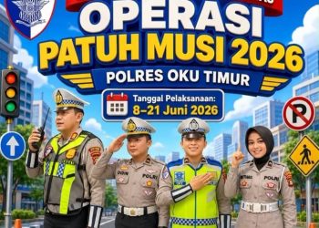 Polres OKU Timur Gelar Operasi Patuh Musi 2026, Sasar Pelanggaran Utama Berlalu Lintas. (Foto/Yesianti).