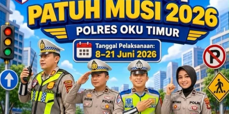 Polres OKU Timur Gelar Operasi Patuh Musi 2026, Sasar Pelanggaran Utama Berlalu Lintas. (Foto/Yesianti).
