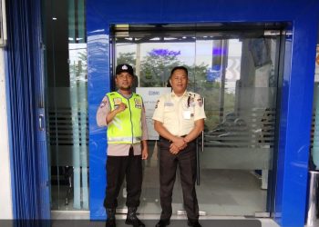 Patroli Rutin Objek Vital, Polsek Belitang III Antisipasi Gangguan Kamtibmas. (Foto/Yesianti).