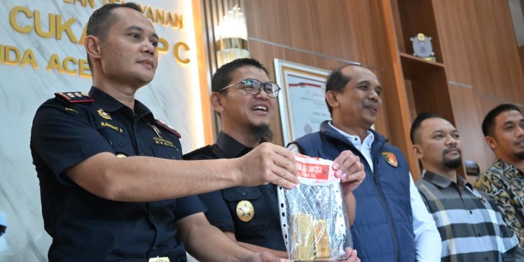 Bea Cukai Aceh Gagalkan Dugaan Penyelundupan 2,9 Kg Emas ke Malaysia. (Foto/Humas).