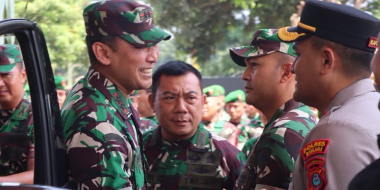 Kapolres Binjai Sambut Kunjungan Pangdam I/BB di Kodim 0203 LKT. (Foto/Jhon)