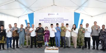 Kepala BP Batam Mulai Bangun Bundaran Raja Ali Marhum Pullau Bayan. (Foto/Humas).