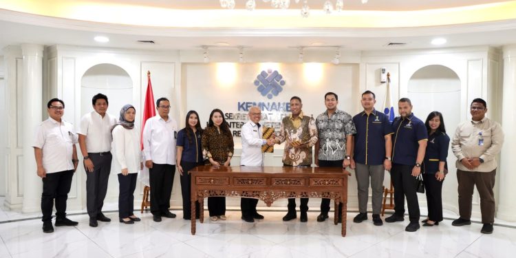 Kemnaker dan BPD HIPMI Jaya Teken Kesepahaman Bersama untuk Tingkatkan Keterampilan Tenaga Kerja. (Foto/Humas).