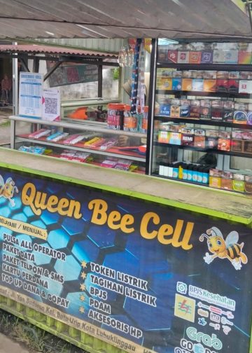 Konter HP di Lubuk Linggau Dibobol Maling, Brilink, Uang,Rokok dan Voucher Raib. (Foto/Dika).