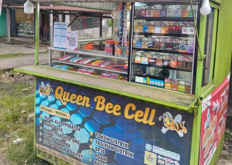 Konter HP di Lubuk Linggau Dibobol Maling, Brilink, Uang,Rokok dan Voucher Raib. (Foto/Dika).