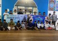 Siswa IAI Hidayatullah Batam Dakwah Jangkau Suku Laut foto bersama usai cara. (Foto/Handoyo).