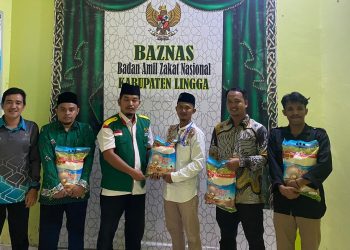 Menyalakan Cahaya Dakwah di Daerah Hinterland , BAZNAS Lingga Dukung KKN IAI Hidayatullah Batam. (Foto/Handoyo).