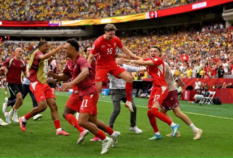 Swiss Singkirkan Kolombia Di Laga 16 Besar Piala Dunia 2026 Lewat Adu Penalti 4-3. (Foto/Internet).