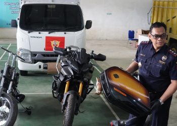 Bea Cukai Langsa dan Medan Gagalkan Penyelundupan Moge dan Suku Cadang. (Foto/Humas).