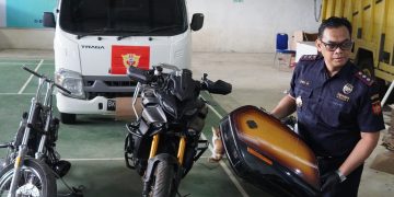 Bea Cukai Langsa dan Medan Gagalkan Penyelundupan Moge dan Suku Cadang. (Foto/Humas).