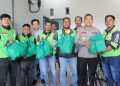 Kapolres Langkat Silaturahmi dengan Pengemudi Ojek Online. (Foto/Jhon).