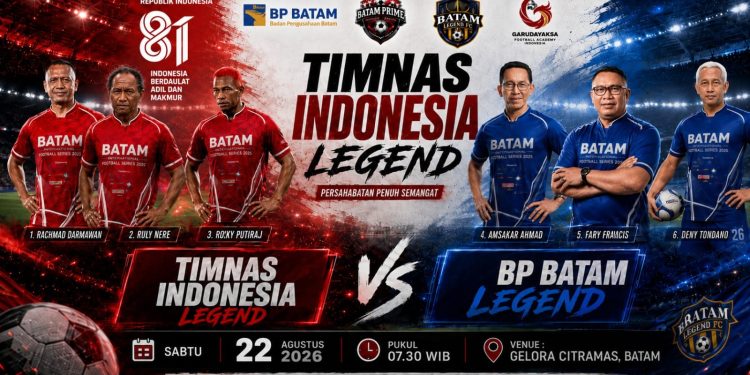 Timnas Indonesia Legend Turun ke Batam, Nyalakan Mimpi Menuju Panggung Internasional. (Foto/Istimewa).