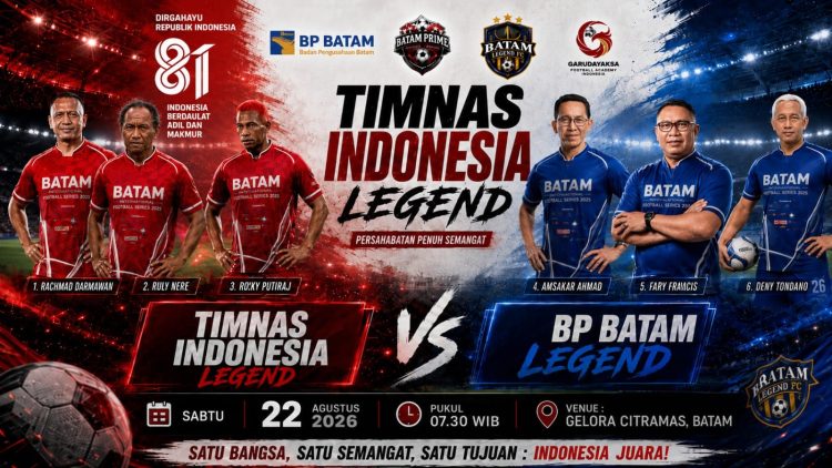 Timnas Indonesia Legend Turun ke Batam, Nyalakan Mimpi Menuju Panggung Internasional. (Foto/Istimewa).