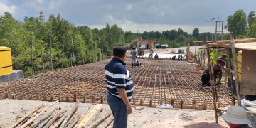 Proyek pembangunan  Jalan dan Jembatan di Kabupaten Bintan terus digesa.(Foto/Fuat Darminto).