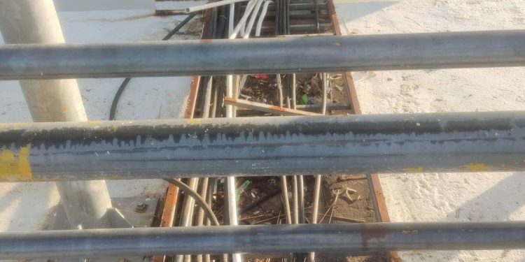 Lokasi Jembatan Bbarelang yang dicuri kabel listriknya oleh para pencuri. (Foto/Humas).