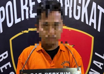 Polres Langkat Tangkap Tujuh Pelaku Pencurian Dengan Kekerasan. (Foto/Jhon).
