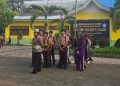 Ciptakan Generasi Muda Tertib Berkendara, Satlantas Polres Langkat Bekali Pelajar SMP. (Foto/Jhon).
