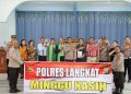 Polres Langkat Gelar Minggu Kasih, Ajak Jemaat GKI Bersama Jaga Kamtibmas. (Foto/Jhon).
