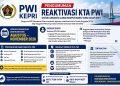 Foto banner pengumuman pergantian Kartu Anggota PWI. (Foto/Pwi).