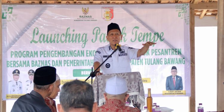 Resmikan Pabrik Tempe, Bupati Tuba, Qudrotul Ikhwan: ZIS Harus Jadi Kekuatan. (Foto/Masderik).