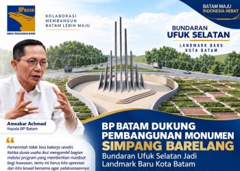 BP Batam Dorong Penataan Estetika Kota, Monumen Simpang Barelang Mulai Dibangun. (Foto/Humas).