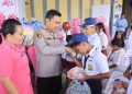 Kapolres Langkat Santuni Anak Yatim, Wujud Kepedulian Polri untuk Masyarakat. (Foto/Jhon).