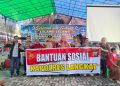 Polres Langkat Salurkan 100 Sak Material untuk Pembangunan Gereja GBKP Runggun Titi Besi. (Foto/Jhon).