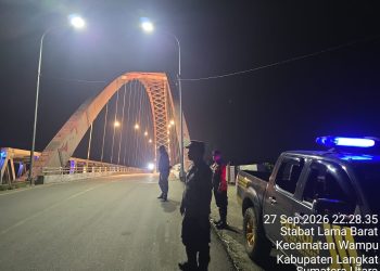 Cegah 3C dan Balap Liar, Polres Langkat Perkuat Patroli Malam. (Foto/Humas).