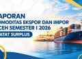 Perdagangan Aceh Semester I 2026 Catat Surplus USD105,4 Juta, Ekspor Didominasi Batu Bara. (Foto/Humas).