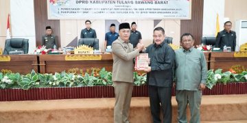 DPRD Tubaba Gelar Rapat Paripurna Raperda Pertanggungjawaban APBD 2025. (Foto/Masderik).