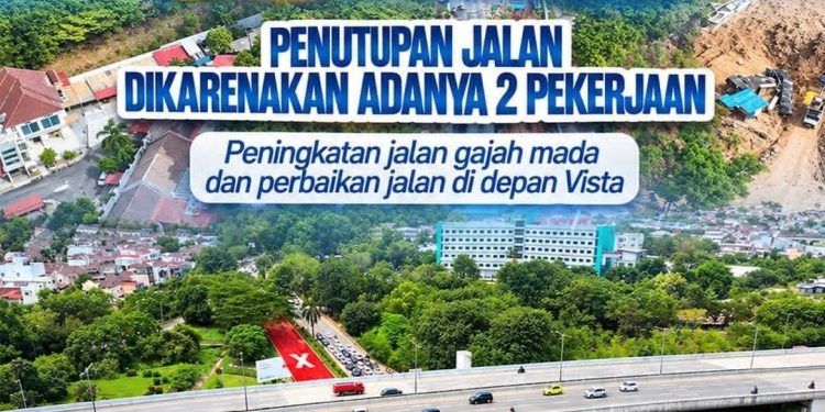 Jalan Gajah Mada dan Depan Hotel Vista Ditutup, BP Batam Lakukan ...
