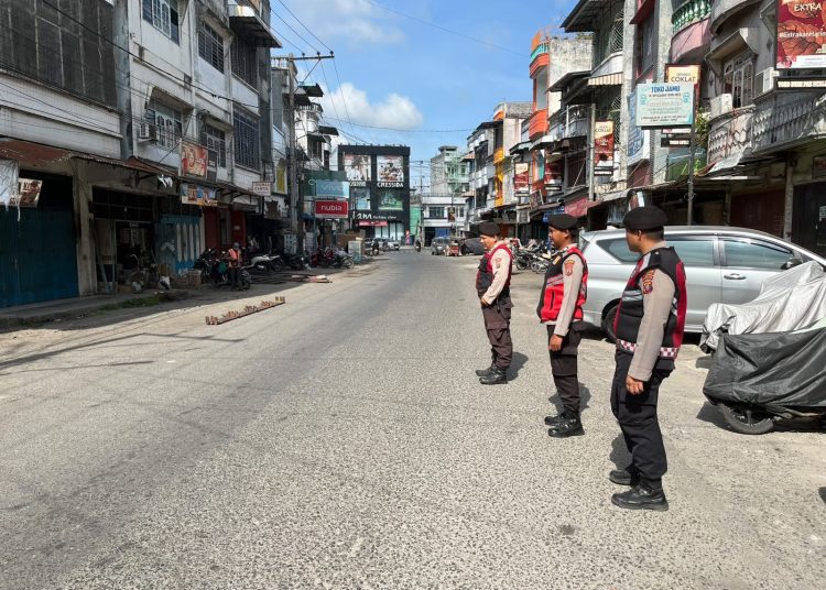 Sat Samapta Polres Langkat Gencarkan Patroli Blue Light di Titik Rawan. (Foto/Jhon).